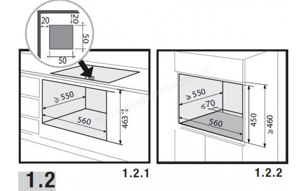 DE DIETRICH DKC7340BB - Dimensions