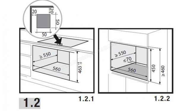 DE DIETRICH DKC7340W - Dimensions