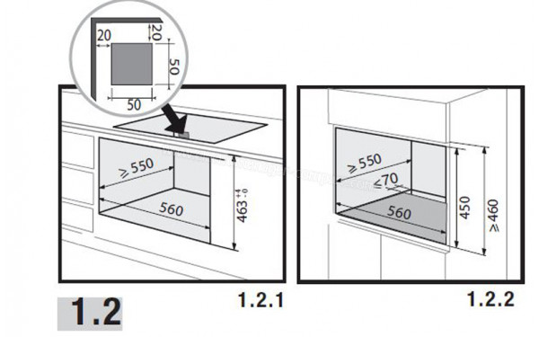 DE DIETRICH DKC7340X - Dimensions