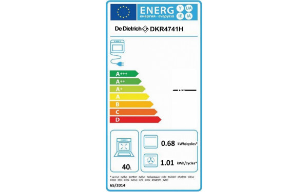 DE DIETRICH DKR4741H - &Eacute;tiquette &eacute;nergie