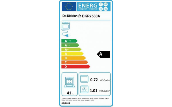 DE DIETRICH DKR7580A - &Eacute;tiquette &eacute;nergie