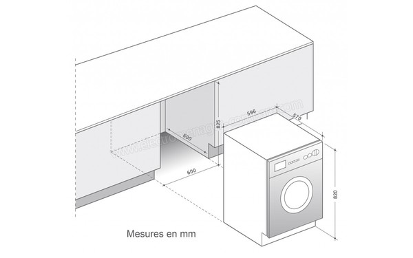 DE DIETRICH DLZ814I - Sch&eacute;ma d'encastrement
