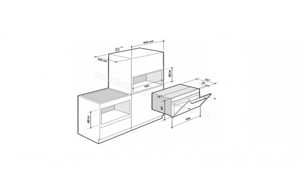 DE DIETRICH DME1540DG - Dimensions