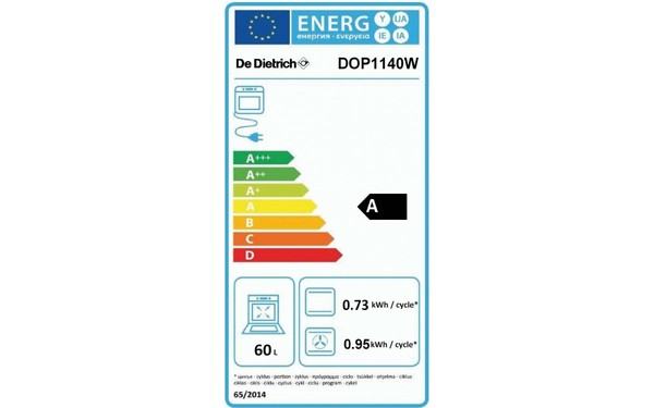 DE DIETRICH DOP1140W - &Eacute;tiquette &eacute;nergie