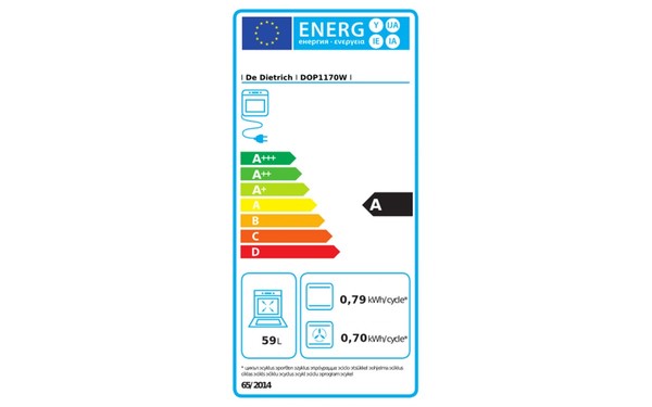 DE DIETRICH DOP1170W - &Eacute;tiquette &eacute;nergie