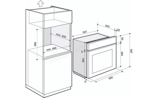 DE DIETRICH DOP4543H - Dimensions