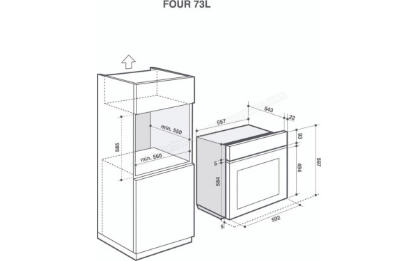 DE DIETRICH DOP4543X - Dimensions
