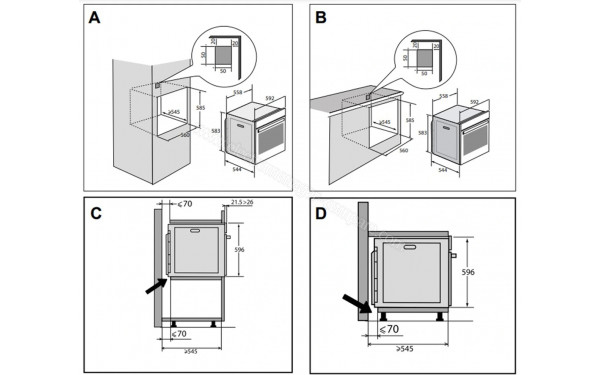 DE DIETRICH DOP4741H - Dimensions