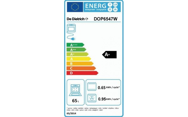 DE DIETRICH DOP6547W - &Eacute;tiquette &eacute;nergie