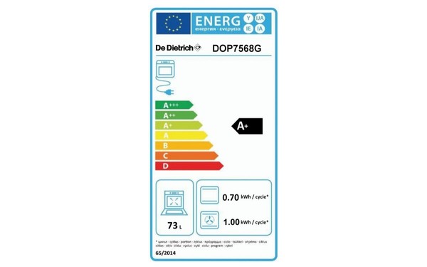 DE DIETRICH DOP7568G - &Eacute;tiquette &eacute;nergie