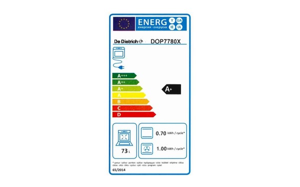 DE DIETRICH DOP7780X - &Eacute;tiquette &eacute;nergie