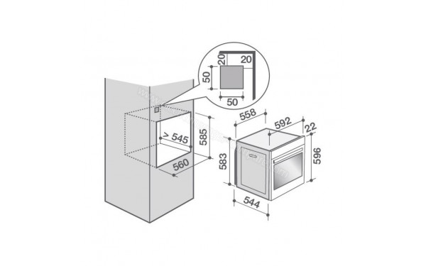 DE DIETRICH DOP8574G - Dimensions