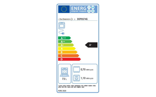 DE DIETRICH DOP8574G - &Eacute;tiquette &eacute;nergie