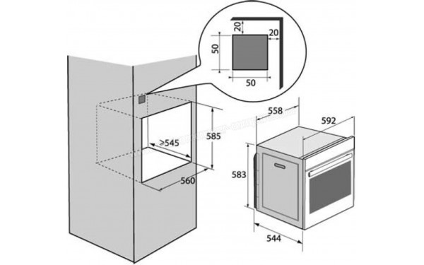 DE DIETRICH DOP8785BB - Dimensions