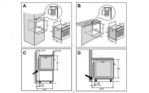 DE DIETRICH DOP8786A - Dimensions
