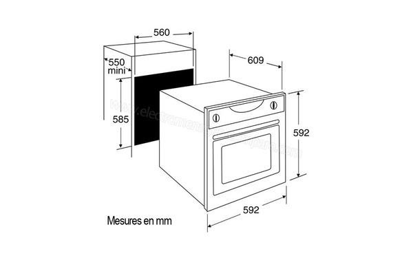 DE DIETRICH DOP890B - Sch&eacute;ma d'encastrement