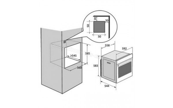 DE DIETRICH DOR7586BB - Dimensions