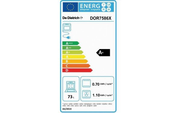 DE DIETRICH DOR7586X - &Eacute;tiquette &eacute;nergie