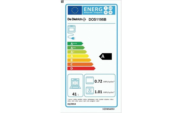 DE DIETRICH DOS1195B - &Eacute;tiquette &eacute;nergie