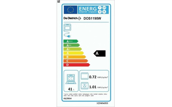 DE DIETRICH DOS1195W - &Eacute;tiquette &eacute;nergie