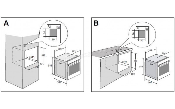 DE DIETRICH DOS7585A - Dimensions