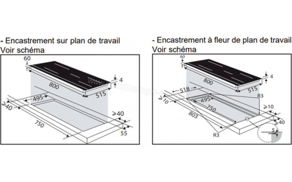 DE DIETRICH DPH4840B - Dimensions