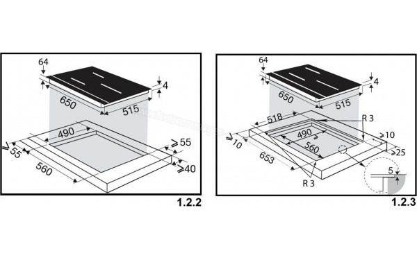DE DIETRICH DPI1689XT - Dimensions