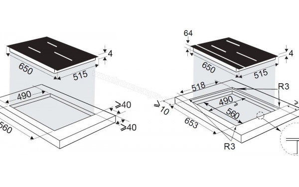 DE DIETRICH DPI4431X - Dimensions