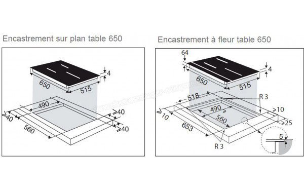 DE DIETRICH DPI4441BT - Dimensions