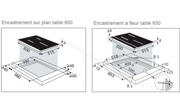 DE DIETRICH DPI4450G - Dimensions