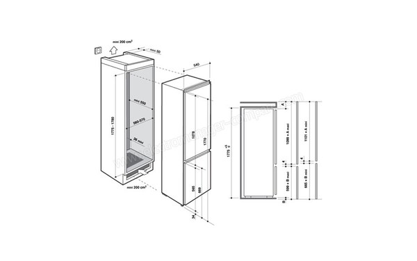 DE DIETRICH DRC1027J - Schemas d'encastrement
