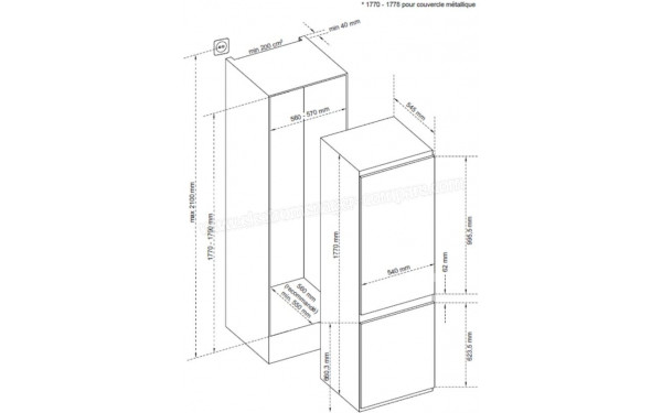 DE DIETRICH DRC1775EN - Dimensions