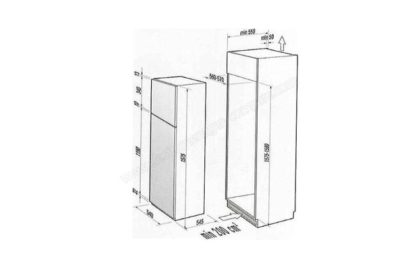 DE DIETRICH DRD1127J - Dimensions (cr&eacute;dit : Boulanger)