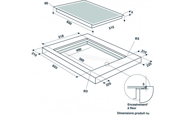 DE DIETRICH DTI3656B - Dimensions