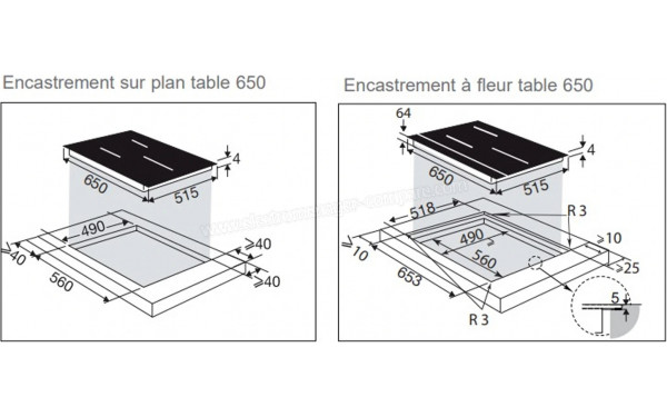 DE DIETRICH DTI443DW - Dimensions