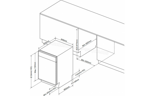 DE DIETRICH DV01044J - Dimensions