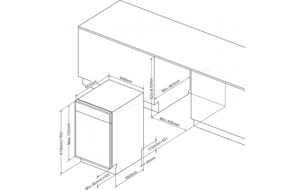 DE DIETRICH DV301044J - Dimensions