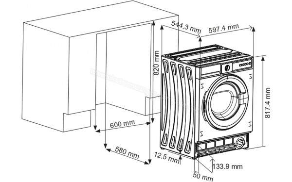 DE DIETRICH DWF484QJE - Dimensions