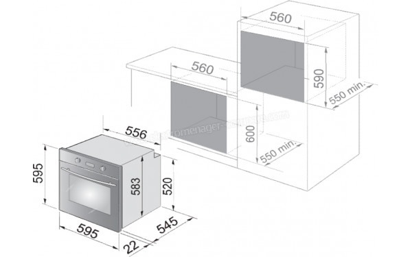 DELONGHI NSM 7 NL RF BE - Dimensions