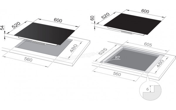 DELONGHI PIB 62 BE - Dimensions
