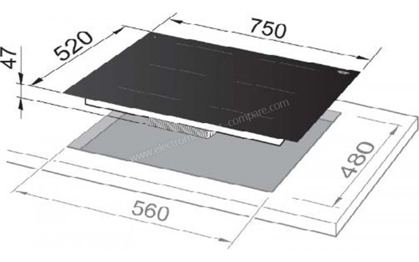 DELONGHI SLI 754 BE - Dimensions