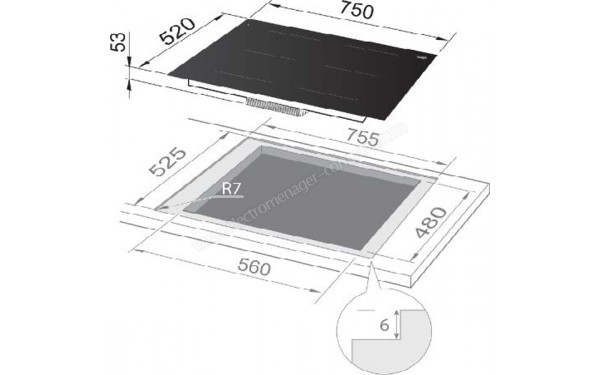 DELONGHI SLI 754 BE - Dimensions