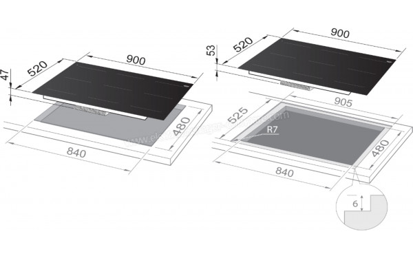 DELONGHI SLI 906 BE - Dimensions