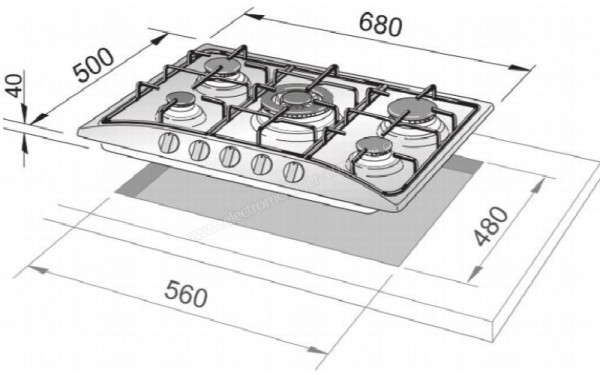 DELONGHI YAF 57 ASV - Dimensions