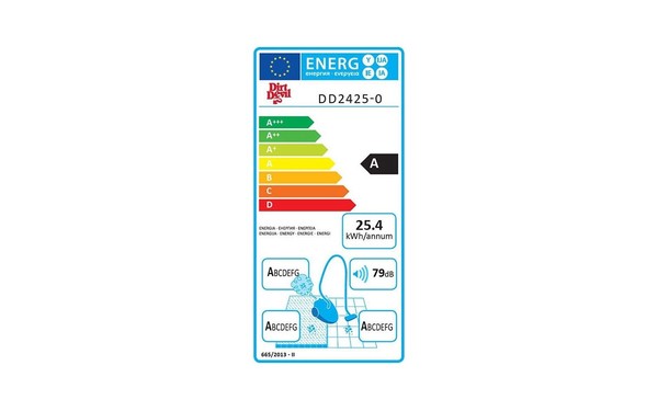 DIRT DEVIL DD2425-0 Rebel 35 - &Eacute;tiquette &eacute;nergie
