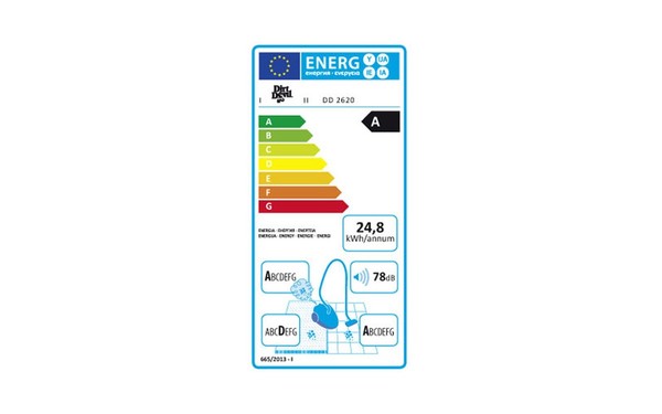 DIRT DEVIL DD2620-1 Ultima - &Eacute;tiquette &eacute;nergie