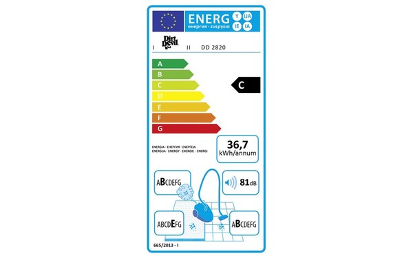 DIRT DEVIL DD2820-2 - &Eacute;tiquette &eacute;nergie