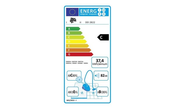 DIRT DEVIL DD2822-2 - &Eacute;tiquette &eacute;nergie