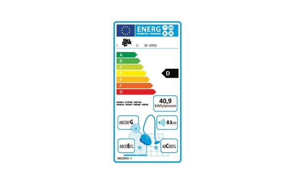 DIRT DEVIL M2992-1 - &Eacute;tiquette &eacute;nergie