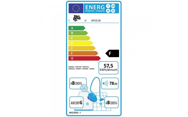 DIRT DEVIL M3210 - &Eacute;tiquette &eacute;nergie